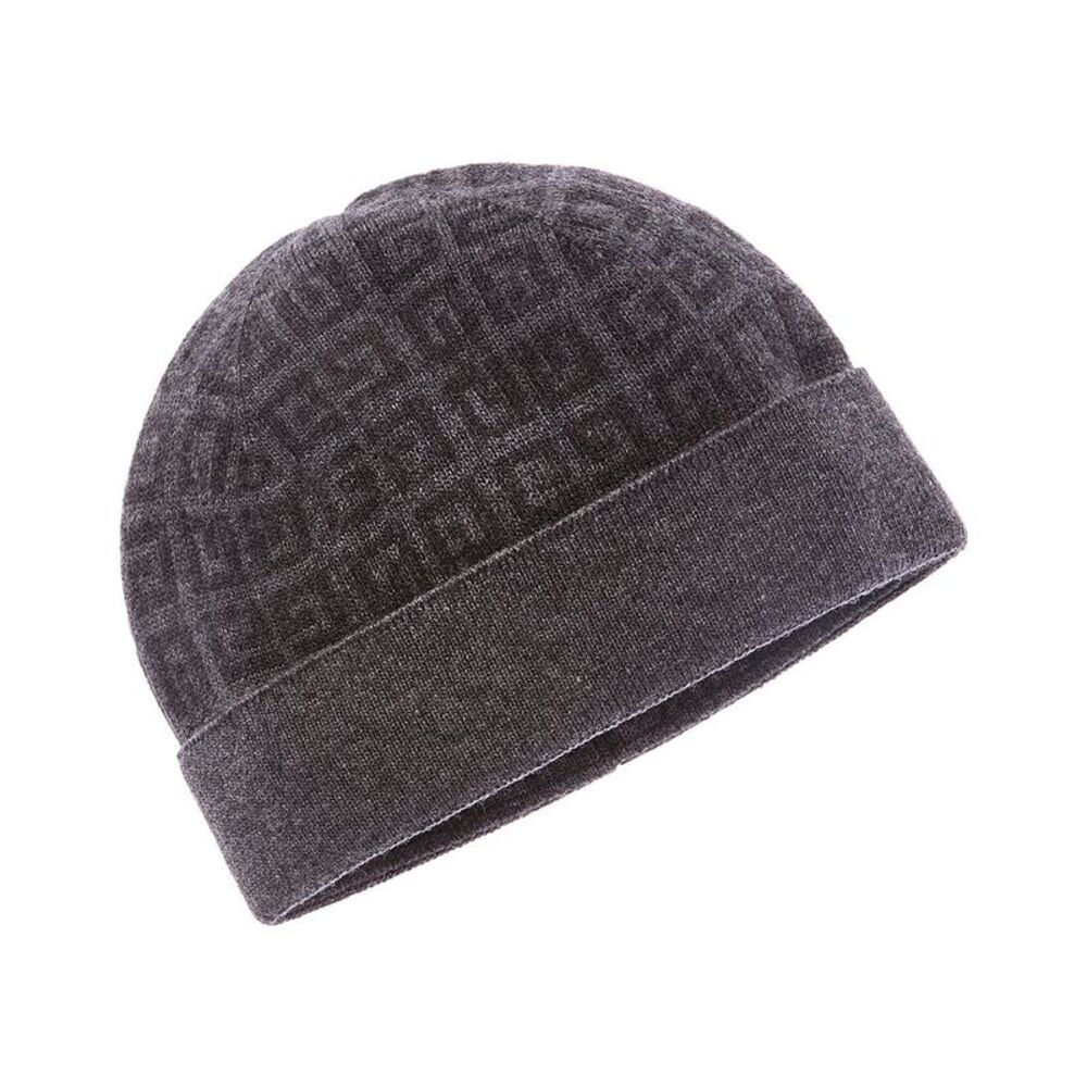 Givenchy Double-Face Wool & Cashmere-Blend Beanie, Grey
